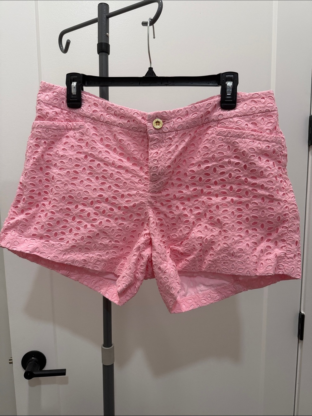 Lilly Pulitzer Pink Eyelet High Waist Shorts
